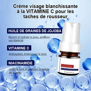 Crème blanchissante et anti-taches de rousseur à la vitamine C