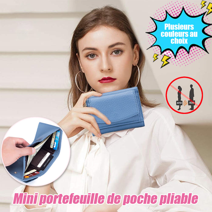 Mini portefeuille de poche pliable