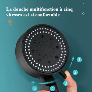 🔥🔥Pomme de douche haute pression réglable à cinq vitesses