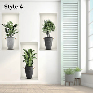 Sticker mural autocollant 3D Plante