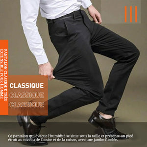 Pantalon classique à haute élasticité pour hommes