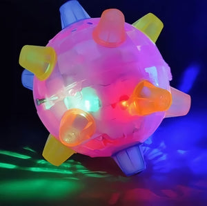 Jouet pour animaux de compagnie boule sautante lumineuse