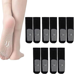 Chaussettes antidérapantes en soie cristalline invisibles pour femmes