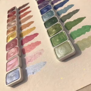 Aquarelle solide pigmentée nacrée