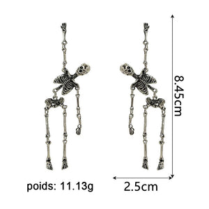 🔥Boucles d'oreilles squelette en or