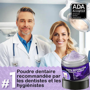 Poudre minérale pour restauration dentaire
