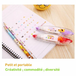 Stylo décoratif de type presse d'animaux mignons DIY