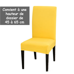 Housse de chaise élastique de couleur unie