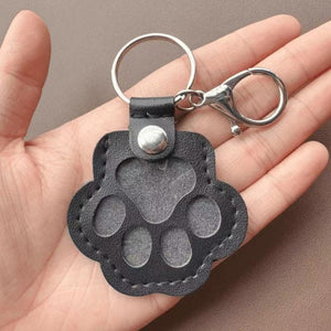 🐾Porte-clés en cuir en forme de patte d'animal