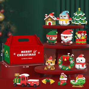 Jouets de construction éducatifs pour enfants de style Noël