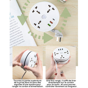 💥Multiprise ronde de rangement universelle