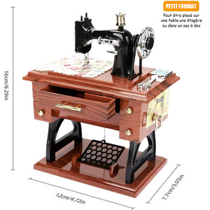 Boîte à musique au design de machine à coudre vintage🎶
