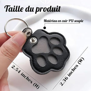 🐾Porte-clés en cuir en forme de patte d'animal