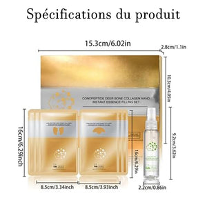 Nouvel ensemble d'essences de soin de la peau à action rapide au collagène