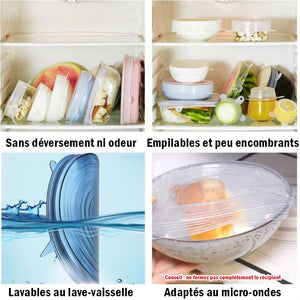 Housse élastique en silicone pour conserver la fraîcheur