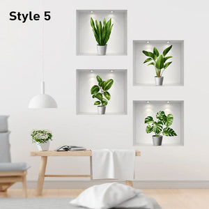 Sticker mural autocollant 3D Plante