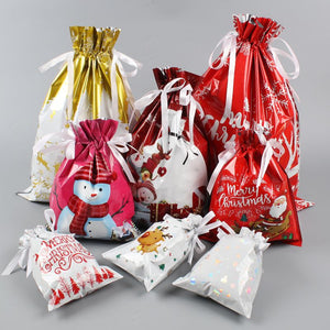 🎅🎁 Sac cadeau de Noël avec cordon de serrage