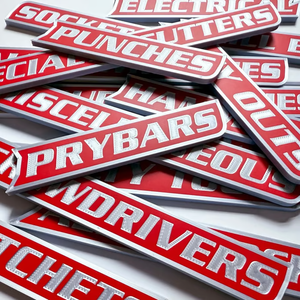 Lot de 12 étiquettes magnétiques pour boîte à outils