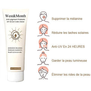 Crème solaire anti-pigmentation Probiotiques SPF 50