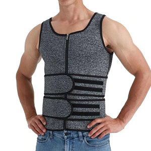 Gilet de sauna 2 en 1 avec entraîneur de taille pour hommes