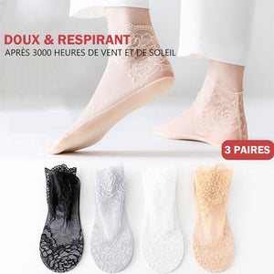 Chaussettes de dentelle à la mode pour femmes (3 paires)