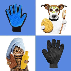 Gants pour peigner les poils d'animaux de compagnie