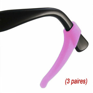 Clips d'oreilles antidérapants pour lunettes (3 paires)