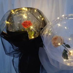 Bouquet de roses ballon lumineux LED