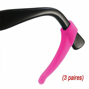 Clips d'oreilles antidérapants pour lunettes (3 paires)