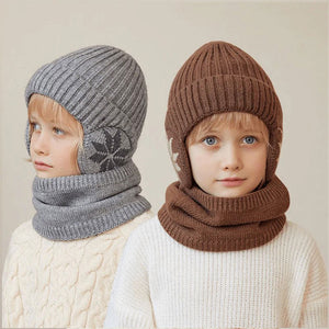 Ensemble bonnet et écharpe d'hiver bonnet tricoté chaud