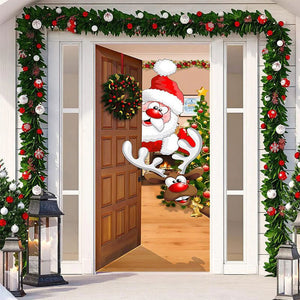 Décoration de porte pour Noël