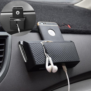 Boîte de rangement auto-adhésive pour téléphone de voiture