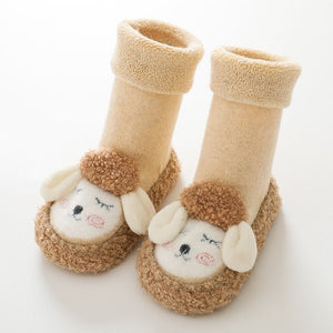 Chaussures en coton en peluche de dessin animé pour bébé