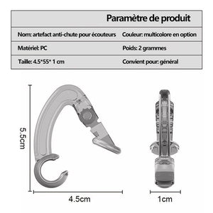 Crochet d'oreille (1 paire) - Empêche la perte d'AirPods / bouchons d'oreille