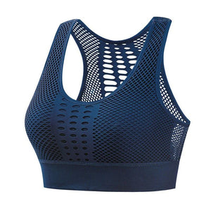 Gilet soutien-gorge de sport en maille respirante