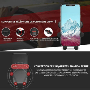 Support Téléphone Voiture Rotation à 360 Degrés