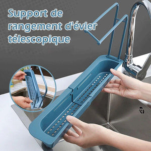 Support de Rangement d'Évier Télescopique