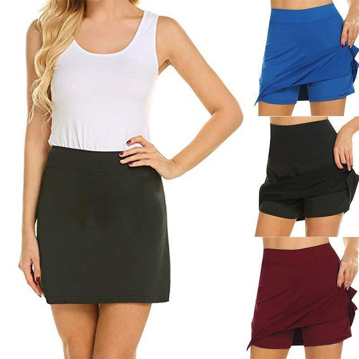 Women's Skirt Skorts avec Shorts intérieurs