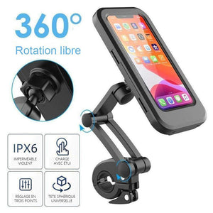 Support de téléphone portable étanche et antichoc pour vélos et motos