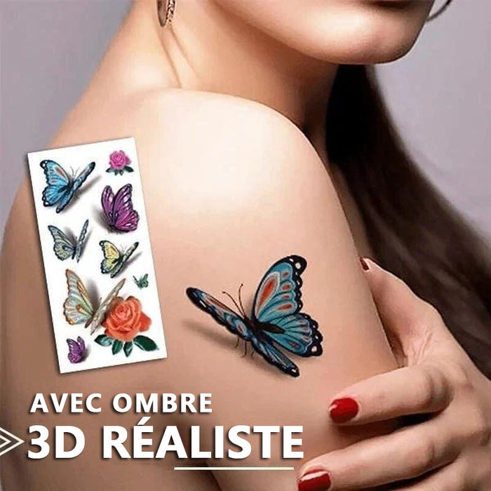 Autocollants de tatouage 3D à la mode 50 PCS