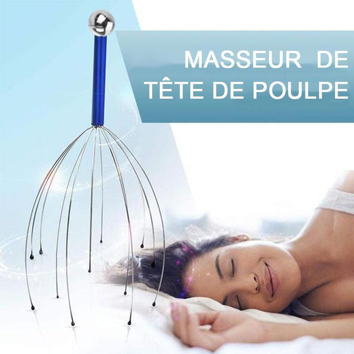 Masseur de tête de poulpe (couleur aléatoire)