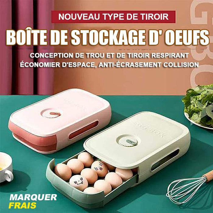 Nouvelle boîte de rangement des œufs à tiroir