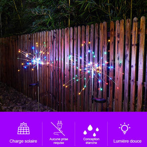 Lampes LED Feu d'artifice Solaire