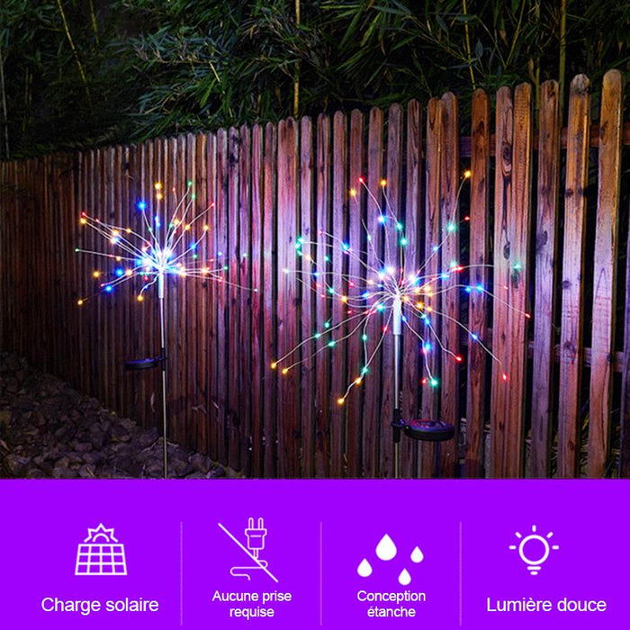 Lampes LED Feu d'artifice Solaire