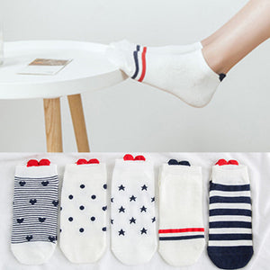 Chaussettes avec un motif de cœur (5 paires)