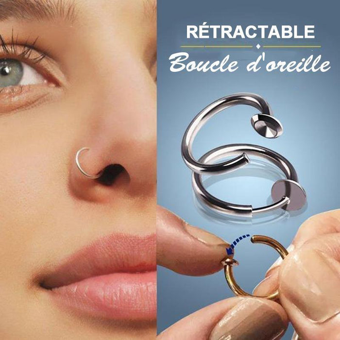 Boucles d'oreilles septum sans piercing (2 paires)