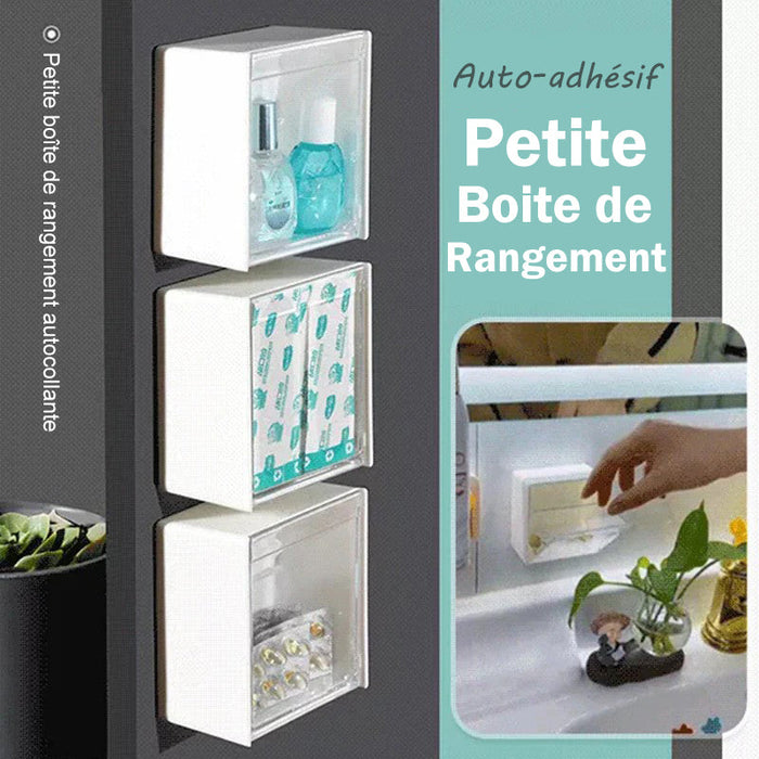 Petite boîte de rangement autocollante