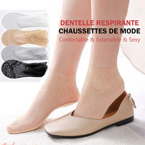 Chaussettes de dentelle à la mode pour femmes (3 paires)