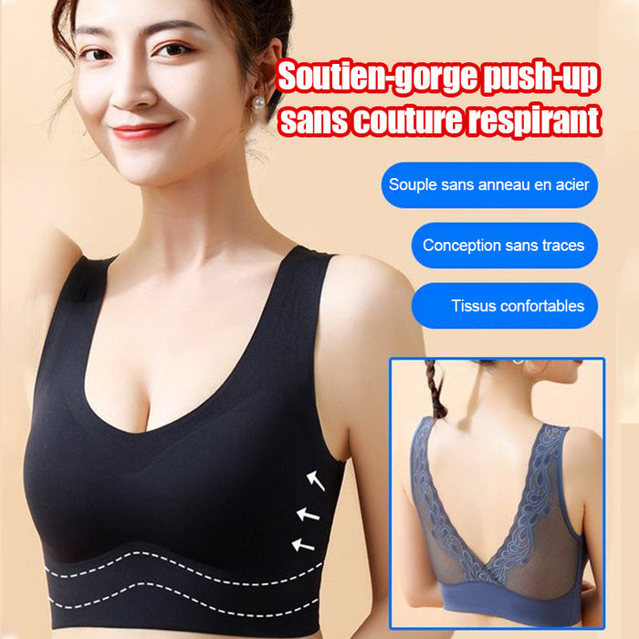 Soutien-gorge push-up coussinet en latex sans couture