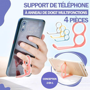 Support de téléphone multifonction pour anneau de doigt( 4 pièces)